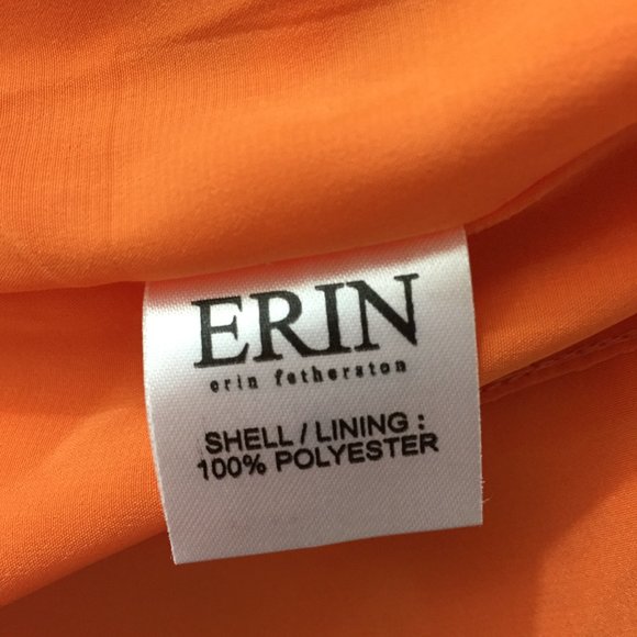 ERIN by ERIN FETHERSTON Orange Pink Color Block Sleeveless Lined Shift Dress - Picture 3 of 8